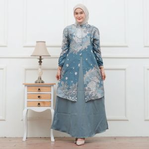 BISA COD/TERBARU /Gamis Batik wanita moderen /gamis muslim/ copel sarimbit /copel keluaga KINI HADIR GAMIS SUPER JUMBO LD 110CM -- LD 140CM