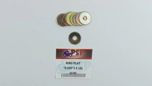Ring Plat "8 WP 5 X 18 Harga Per Pak Isi 10 (PSP) Reng Pelat Washer Kunci 8 Diameter 5mm x 18mm