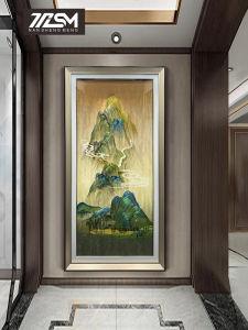 High-End Silk Embroidery Decorative Painting New Chinese Style Corridor Entrance Wall Hanging Art Modern Decorative Scenery