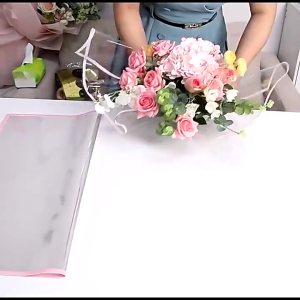 [20 Lembar] Kertas Pembungkus Bunga Transparan Lis Warna Elegan Flower Wrapping Waterproof Korean Style Buket Florist - WP084