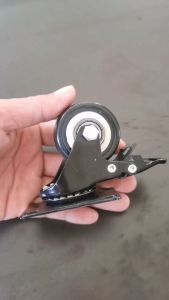 ล้อ Pu นิ้ว 2 นิ้ว แป้น หมุ แป้นตาย แป้นเบรค เกลียวหมู M8/M10 เกลียวเบรค M8/M10