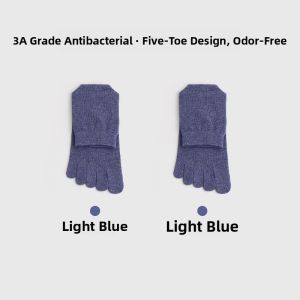 Boya Mens Cotton Socks Five-Finger Thickened Winter Mid-Calf Thin Summer Absorbent Short Socks Breathable Anti-Odor Socks