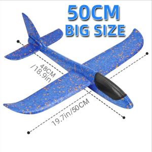 50CM Big Foam Plane Glider Hand Throw Airplane Light Inertial EPP Bubble Planes Outdoor Launch Toys Gift