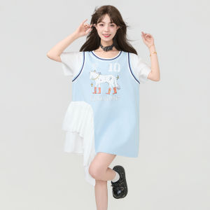 KEIKO | Đầm Dễ Thương Phong Cách Quần Vợt Màu Khối Bông Xòe Rộng