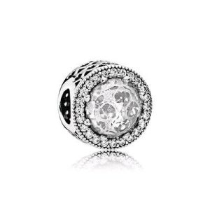 Charm radian đính đá pha lê bạc S925 xỏ vòng panda vòng trầm vĩnh viễn bảo hành bạc