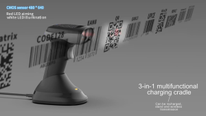 Barcode Scanner 2D/1D Wireless Bluetooth 5.0 Cordless Desain Premium Auto Scan Cepat