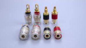 YanXi 4mm Brass Crystal Binding Post Banana Plug Socket For Amplifier and Speaker Terminal Connector