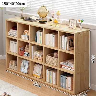Window Bay Storage Bookcase Single Layer Low to Ground