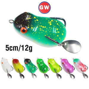 1Pcs 4cm/5cm New Soft Frog Lure 8g/12g Floating Fishing Lure Thunder Frog Double Hooks Artificial Bait Top Water Ray