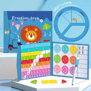 Childrens math educational toys fractions arithmetic learning book style Montessori early learning