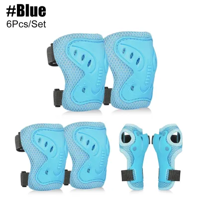 6 in 1 Knee Pads Elbow Pads with Wrist Guards for Ages 3-10 Protective Gear for Skating Cycling BikingRoller SkatesScooters