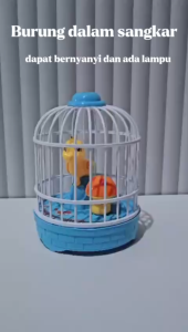 Mainan burung dalam sangkar bisa bersuara dan berkicau Bisa COD