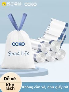 Túi Rác Bằng Nhựa Dày Có Dây Rút Cầm Tay Kích Thước Lớn Dùng Trong Nhà Bếp Văn Phòng Túi Rác Gia Đình Không Cần Xé Túi Rác Gia Đình