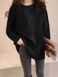 Kaos Oversize Wanita Lengan Panjang/ Kaos Distro WANITA/ Kaos Streetwear Oversize / Baju Kaos Distro / Kaos  Wanita Kekinian / COD/TERSEDIA 3 SIZE LXL-XXL