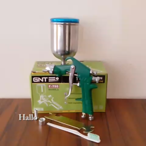 Spray Gun F75G 400CC HIJAU tabung atas