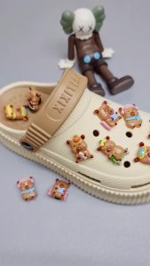 Bộ 12 Charm Sticker 3D Capybara 2 gắn Dép Cross Dép Sục Cá Sấu DIY Mayto JB-151