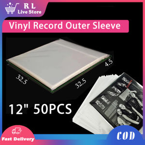 50PCS Vinyl Record Covers Anti Static Square LP Album Outer Sleeves Premium Clear Record Self Adhesive Sleeve