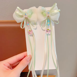 Chinese Ancient Style Headdress for Han Chinese Clothing Girl Hairpin Tassel Hairpin Girls Pink Flower Ribbon Hairpin Princess Ancient Costume Hair Accessories