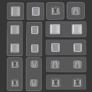 อะคริลิคกาวสองด้าน Hooks Strong Traceless ติดผนัง Hook ห้องน้ําห้องครัวแขวนปลั๊ก SOCKET Holder