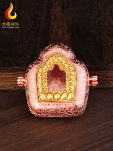 New Arrival Pendent Copper Gawa Box Yajing Huangbong Tibetan Buddhist Yellow Bronze Red Copper Silver Home Decor Ethnic Style