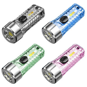 LED SMD Luminous Flashlight Adjustable Emergency Light High Brightness Type-C USB Charging for Outdoor Camping Hiking Emergency Tool