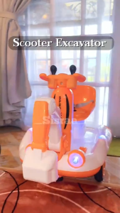 Children Kid Excavator Toy Car Ride On With Music And Light Excavator Toys 360 rotation Kids electric cars 玩具车挖掘机