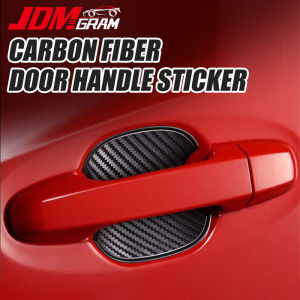 Carbon Fiber Car Wrist Protector 4PCS Universal Auto Door Handle Adhesive Bowl Sticker Vehicle Anti-Scratch Durable Protective Decoration Automobile Exterior Accessoriess