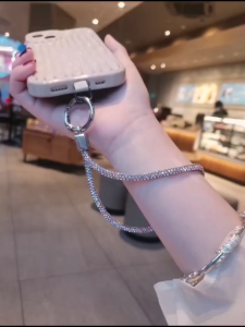 strap hp aesthetic Tali Lanyard Crystal Pita Blink GANTUNGAN HANDPHONE SPARKLING GLITER Strap Cantik Diamond Sparkling