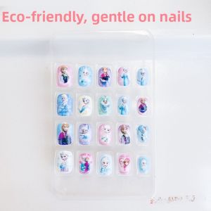 Non-Toxic Nail Art Stickers for Kids Short And Long Styles Wearable False Nails 3D Stereo Design Suitable for Children Aged 8 And under