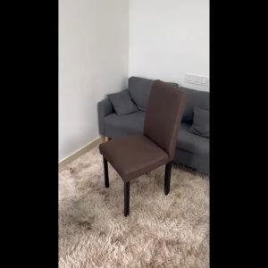 PU Leather Chair Cover Waterproof Chair  Protector Seat Cover Wedding Banquet Dining Seat Cover Furniture Protector