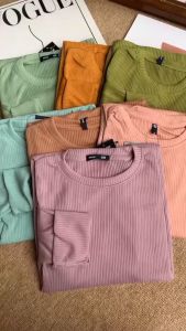 Kaos RIB OBLONG LENGAN PANJANG WARNA KEMERDEKAAN/Kaos rib warna merah dan putih