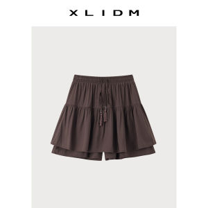 Fringe Decorated Skort A-line Layered Skirt Pants