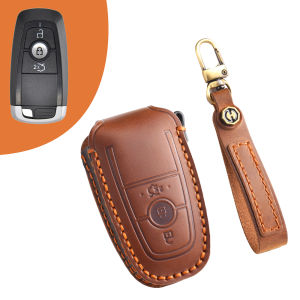 Mad Horse Leather Ford Lincoln Car Key Cover Protector Shell for Montego Key Bag Driving Personal Accessories Car Interior