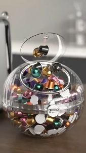 Large Coffee Capsule Organizer For Nespresso Capsule Holder For 60Cups Dolce Gusto Storage Basket With Lid Coffee Accessories