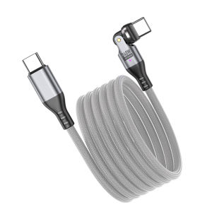 USB-C to USB-C 240W Mobile Phone Magnetic Storage Data Cable 5A Fast Charging 540 Degree Charger Type-C for iPhone15 16 Samsung