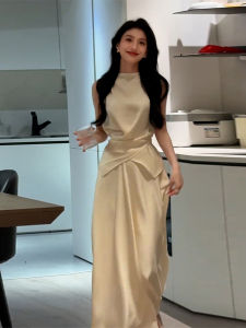 SHANGSHA | Summer Elegant High-Quality Unique Pretty Champagne Dress