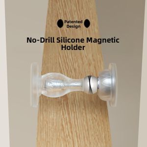 No-Drill Modern Bathroom Door Stopper Magnetic Door Holder Fixed Safety Protector Silicone Material Simple Creative Home Decor