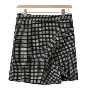 Slimming Plaid A-Line Mini Skirt Womens Summer Fashion Street Style Midi Skirt by XKING Elegant Short Skirts for Women