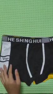 3PCS Mens underwear with four corners Breathable Comfortable Bamboo Fiber Boxer