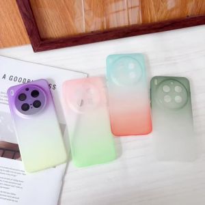 Ultra Thin Gradient Matte Translucent Phone Case For VIVO X300 X300Pro X200 X200Pro Soft TPU Dual Color Frosted Bumper Cover