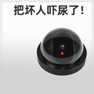YOULE | Simulated Realistic No-Drill Adhesive CCTV Dummy Camera with Light