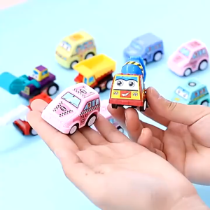 Mini Engineering Pull Back Car Set 6 in 1 Kids Construction Vehicle Toy with Tote Bag