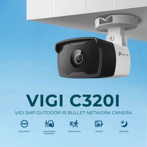 TP-Link Official Store | VIGI C320I | 2MP Outdoor IR Bullet Home Security Network CCTV Camera Connect to Cellphone No Need Internet (NVR Required)