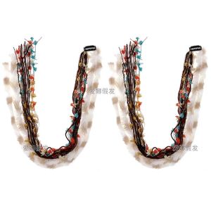 Colorful Braiding Ropes Ethnic Mongolian Tibetan Bohemian Twist Hair Ties Hair Accessories Adornments for Adults Fashionable