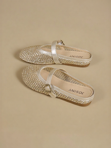 Josiny | Crystals Mary Jane Half Slippers