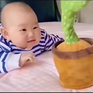 Jsense Dancing Cactus Toy Repeat Talking USB Charging Can Sing Record Cactus Kids Education Toys