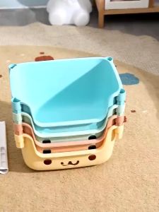 Kids Toys Storage Trolley Multi-layer Organizer Storage Cabinet Living Room Toys Rack