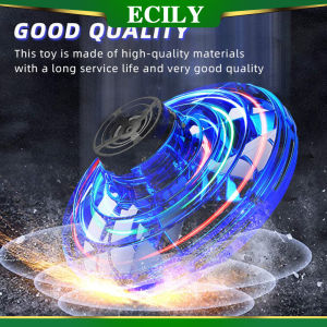 ECILY Mini Flying Spinner Luminous UFO Drone Hand Operated Flyorb Fly Fidget Toys Children Kids Christmas Birthday Gift