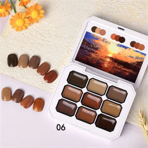 Bộ Dụng Cụ Làm Móng Nghệ Thuật Gel Màu Trơn 9 Màu Hiệu Ứng Gradient Bán Vĩnh Cửu Sử Dụng Đèn UV&LED Dành Cho Làm Móng Tại Nhà Và Salon