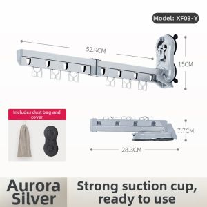 Portable Suction Cup Clothes Drying Rack